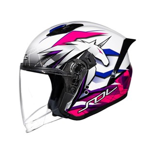 【SOL Helmets】SO-11P開放式安全帽 (獨角獸 白/粉) ｜ SOL安全帽官方商城