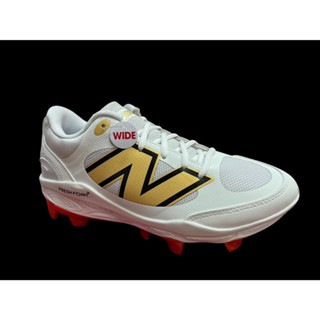 棒球世界全新NEW BALANCEL NB最新款壘球膠釘鞋 2E PL3000L7特價白金配色