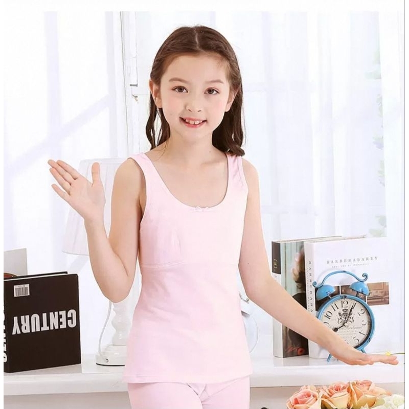 零碼現貨。國小女童成長型內衣背心夏季，2件一組