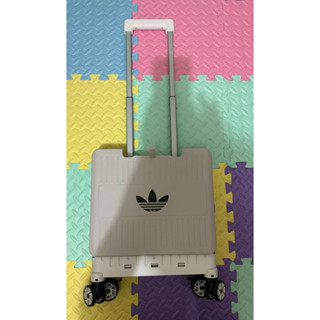 二手 Adidas 三葉草 三線 潮流 購物車 折疊車 收納車 手拉車 推車 家庭菜籃車 收納箱 收納籃 愛迪達