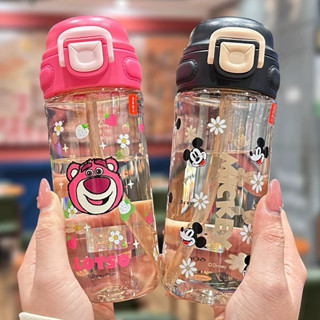 👑專屬免費刻字臺灣賣家✨430ml ✨迪士尼吸管水壺 ✨PPSU材質 兒童夏季塑料杯 蜘蛛人 草莓熊 幼兒園寶寶適用