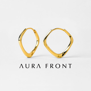 【Aura Front】45 degrees耳環 金色 S925純銀 臺灣出貨 禮盒包裝