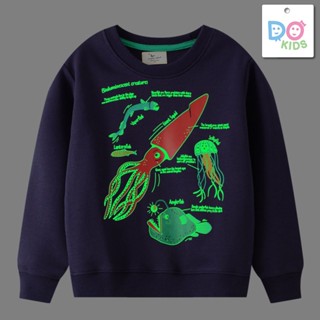 DO Kids童裝 臺灣現貨-長袖夜光海底世界 韓版潮T恤 男童裝 春秋冬新品 中小童 兒童 運動 休閒 上衣 長袖