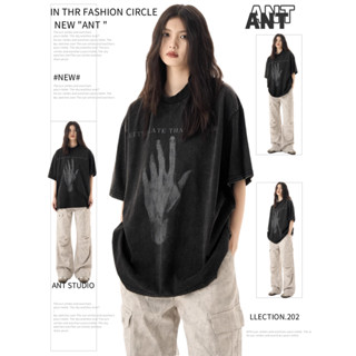 【ANT】290克重磅純棉數碼印染五分袖水洗t恤女 短袖 t恤 短袖上衣 五分袖 夏天女裝 水洗t女 純棉短袖 重磅短袖