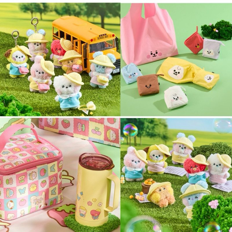 [9091]正品 韓國BT21mini minini picnic mate系列 BT21野餐週邊 娃娃 吊飾 韓國代購