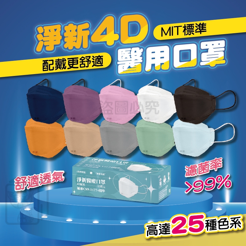 🔥醫療口罩🔥淨新醫用口罩 4D口罩 魚型口罩 魚形成人 台灣製醫療級口罩 KF94立體口罩 魚嘴口罩 柳葉口罩 KF94
