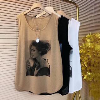 佰分佰/150kg內可穿/大尺碼女裝/遮肉/寬松/顯瘦/輕薄/鏤空/時尚/慵懶風/吊帶背心/ins潮/無袖女生上衣
