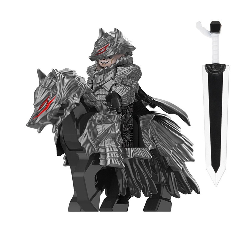 【金孫積木】格斯 烙印勇士 烙印戰士 劍風傳奇 戰馬 guts Berserk 狂戰士 凱茲 公仔 可動 相容樂高 積木