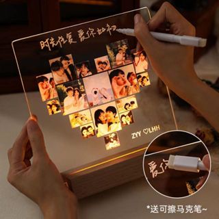 🔥客製化相框夜燈🔥生日禮物 情人節禮物 相片夜燈 畢業禮物 結婚紀念相框 客製化禮物 相框音樂撥放器造型 交換禮物