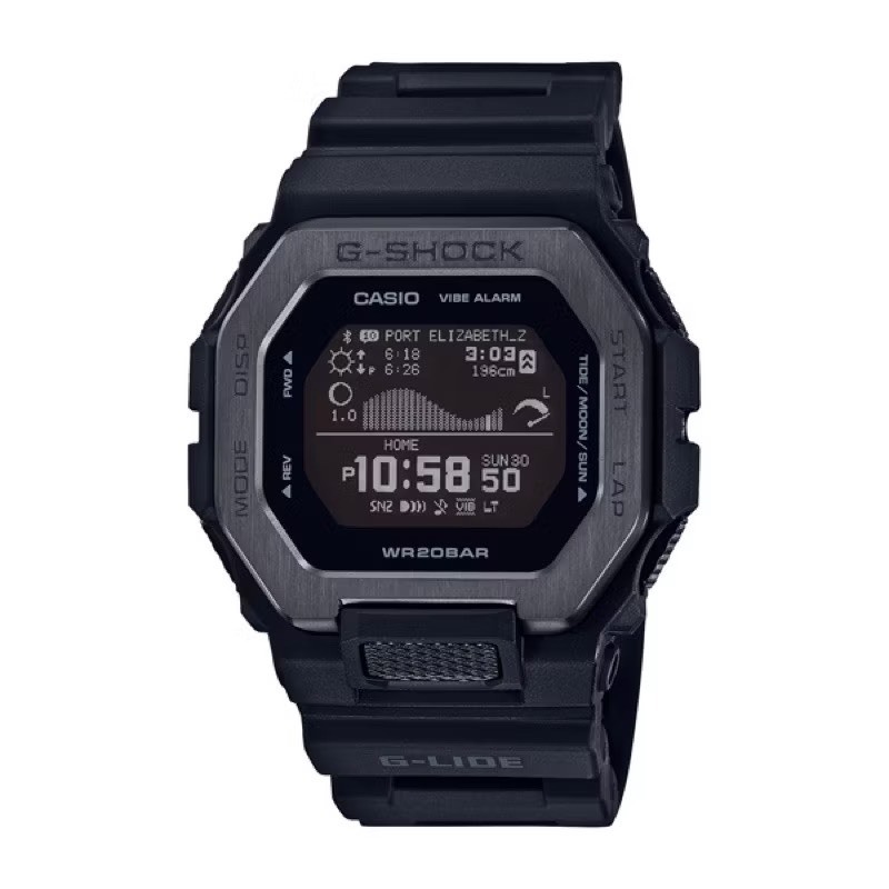 【KAPZZ】全新台灣卡西歐公司貨G-SHOCK系列 夏日衝浪運動藍牙錶 GBX-100NS-1 黑 一年保固