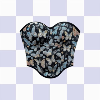 SAUVAGES butterfly back drawstring top 蝴蝶背後綁繩無袖背心