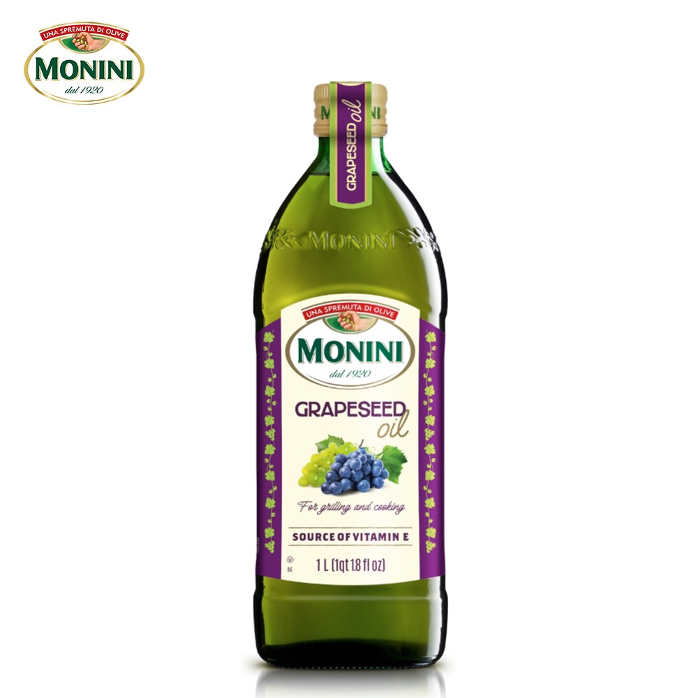 【MONINI 莫尼尼】葡萄籽油1000ml-義大利市佔第一橄欖油品牌