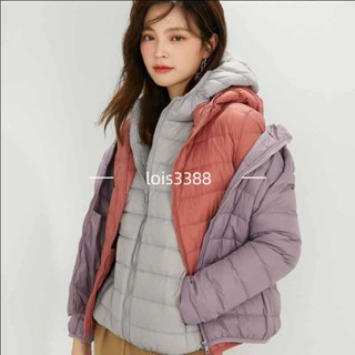 -lois3388 –降溫限定 新特級極輕女生羽絨外套 白鴨絨連帽長袖外套韓國外套保暖外套 連帽外套女 冬天外套C47