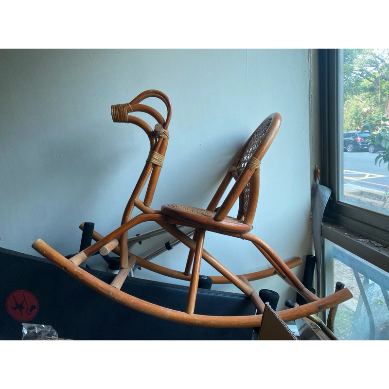 二手藤製兒童搖搖馬/玩具/兒童家具