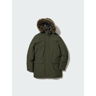 Uniqlo 日本限定 9.9成新 軍綠色 超保暖羽絨外套 L 防風 防水 羽絨外套 賞極光必備 衝鋒衣 一穿即暖