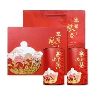 【名池茶業】金福氣禮盒 阿里山高山茶 150gx2罐 (附贈提袋x1)