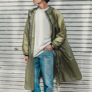 日本KiU 406-906 軍綠色 史上最輕盈空氣雨衣(男女適用)