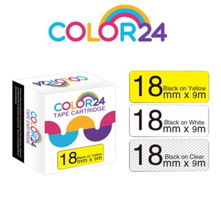 COLOR24 for EPSON 18mm 高黏性 標籤色帶 相容副廠標籤帶 標籤貼 LW-C410 LW-C610