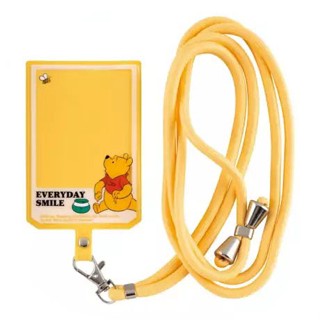 日本帶回 迪士尼 正版 現貨 小熊維尼 POOH 手機夾片 票卡夾片 掛繩 手機背繩 手機掛繩 手機繩