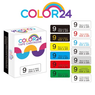 COLOR24 for Brother 9mm 防水護貝 相容副廠標籤帶 標籤貼 PT-P710BT PT-P910BT