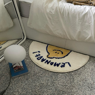 【KT USA】韓國文創Second Morning 檸檬 毛絨地毯 地墊 吸水 韓國代購 現貨
