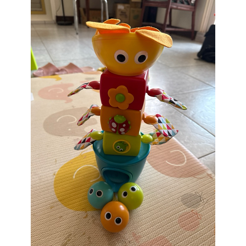 二手玩具 幼兒二手玩具 積木 家家酒 串珠 螺絲 搖鈴 以色列 Yookidoo音樂滾球疊疊樂