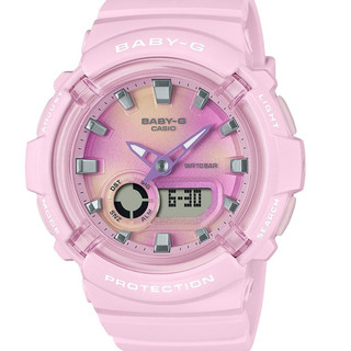 CASIO 卡西歐 BABY-G 扎染圖案 雙顯手錶 -43.4mm(BGA-280TD-4A)