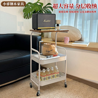 可移動置物架邊幾帶桌板多層家用客廳茶几零食小推車床頭置物邊桌