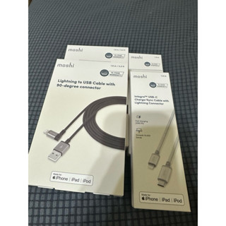 全新 Moshi USB-A to Lightning 90度彎頭傳輸線 充電線1.5m 1.2編織iPhone充電線