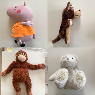 ［二手] 絨毛玩偶 peppa pig 佩佩豬 紅毛猩猩 大野狼掌中娃娃 白熊