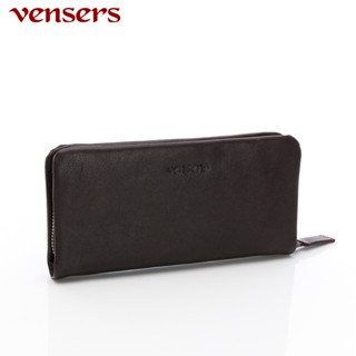 蝦幣十倍【vensers】牛皮潮流個性皮夾~(TJ812201咖啡長夾)