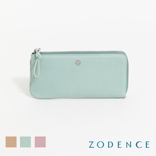 ZODENCE NUDE進口真皮手握感L型拉鍊長夾