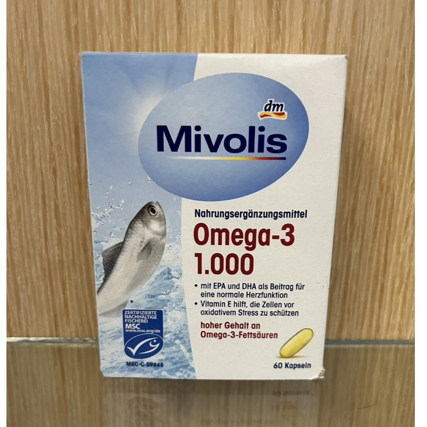 德國 dm Mivolis 深海 魚油 Omega-3 膠囊 60粒