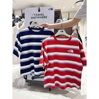 韓國 北面 The north face 早春 新款 條紋Tee 短T 短Tee 三色
