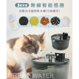 75 貓本屋 無線智慧感應寵物飲水機(USB充電式/2.6L)