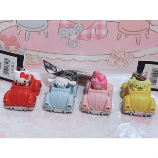 ♥小玫瑰日本精品♥ 現貨 Hello Kitty 美樂蒂 布丁狗 大耳狗 汽車造型LED燈掛飾 吊飾 掛飾 鑰匙圈~8