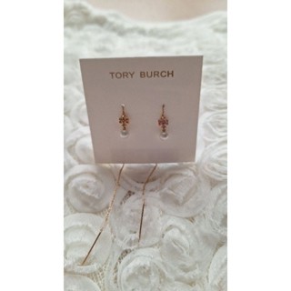 tory burch 專櫃珍珠長耳環