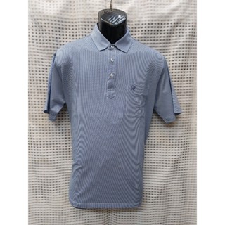 <<皮爾卡登pierre cardin>>短袖POLO衫--藍白印花