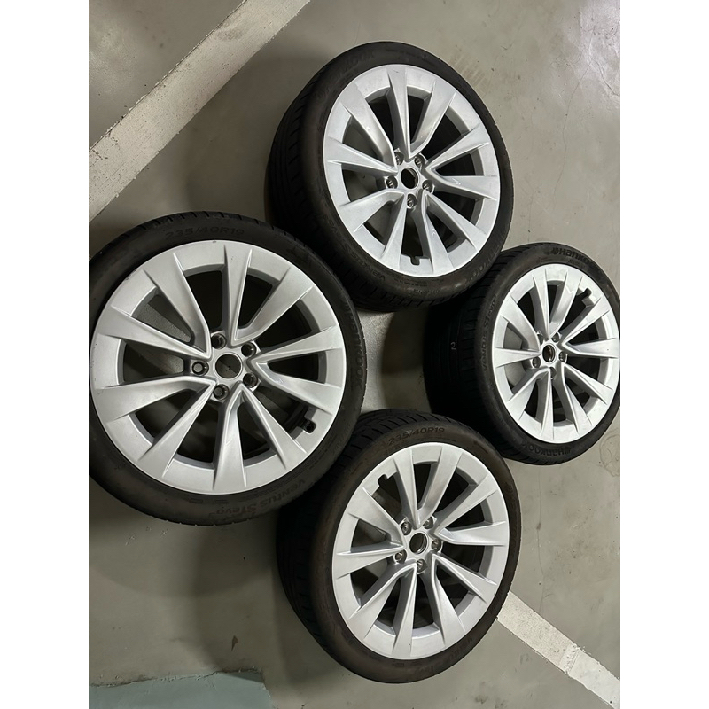 特斯拉 Tesla model 3 LR 19吋 鋁圈 235-40-19 韓泰輪胎 靜音棉 二手拆車品