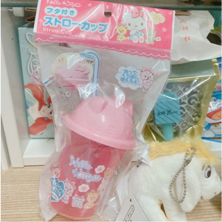 日本 hello kitty 蛋黃哥 500水壺 正版 凱蒂貓 雷標 紙吸管50入 雙層隨手杯 380ml 水杯 冷飲杯