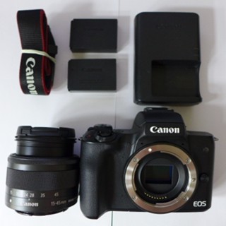 ~Canon EOS M50+15-45mm變焦鏡頭~佳能.2580萬單眼攝影相機.可旋轉自拍.觸控螢幕.全配公司貨