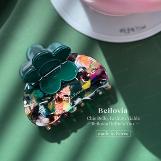 Bellovia 正韓🇰🇷 森林系花朵抓夾 6cm 醋酸髮夾 France 金標 韓國製 鯊魚夾 中型抓夾