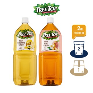 【TREE TOP樹頂】蜂蜜檸檬甘菊 水蜜桃鳥龍茶 2L 寶特瓶