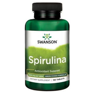 #現貨在臺#Swanson 高單位螺旋藻 Spirulina 藍綠藻 500mg 180顆
