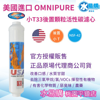水易購淨水 美國進口 OMNIPURE 小T33後置活性碳濾心 口感 正品代理公司貨【桃園平鎮店】