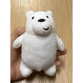 全新 現貨 熊熊遇見你 阿極 we bare bears 北極熊 笑臉 絨毛 娃娃 有吊環 吊飾 約12公分