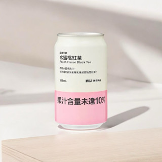 無印良品MUJI 水蜜桃紅茶 原味氣泡水 315ml