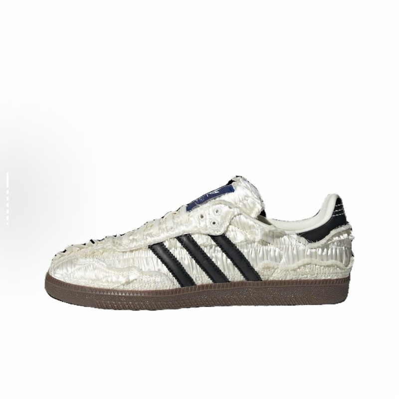 Caroline x adidas originals SAMBA OG SATIN  板鞋 男女 白黑 JQ4748