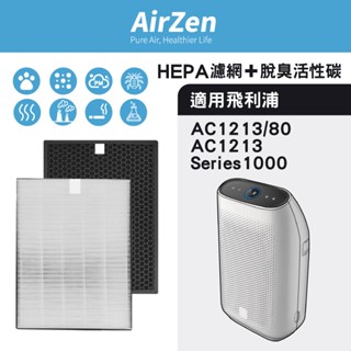 適用PHILIPS飛利浦 AC1213 AC1213/80 舒眠抗敏空氣清淨機 FY1410 HEPA+活性碳濾網 濾芯