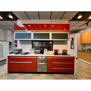豐楠櫥具-六面結晶鋼烤一字型櫥具#展示品出清、廚房（櫥）具、系統櫃、流理臺（檯）、廚房置物架、崁入式電器、人造石、側拉櫃